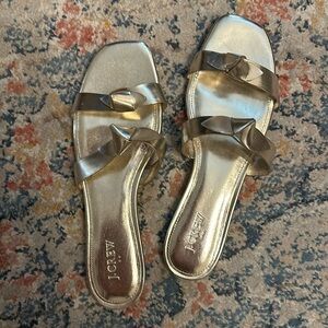 Brand new J. Crew gold sandals